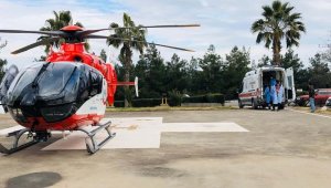 Ambulans helikopter Tuğçe bebek için havalandı