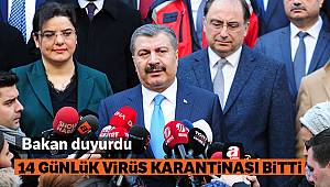 Bakan Koca: '14 günlük karantina süreci bitti'