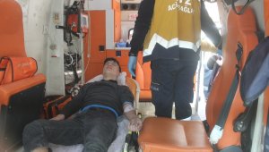 Damdan düşen çocuğun ayağı kırıldı