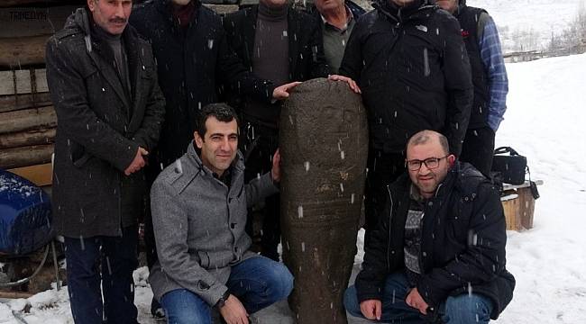 Erzurum'da 2 bin 500 yıllık 'Taş Baba' heykeli bulundu