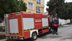 Patlayan şömine paniğe sebep oldu