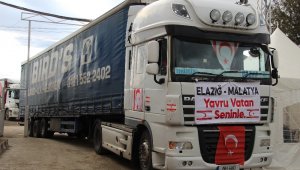 Yavru vatan Kıbrıs'tan depremzedelere 2 tır yardım