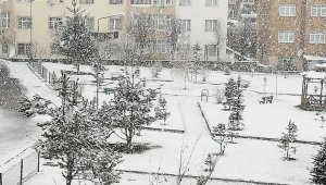 Erzurum'da Nisan ayında kar sürprizi