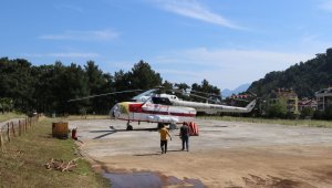 Muğla'da yangın helikopterleri göreve başladı