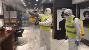 Bahçelievler'de kuaförlerde temizlik çalışmaları başladı