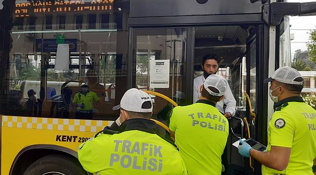İstanbul'da toplu taşıma araçları ve ticari taksilere korona virüs denetimi