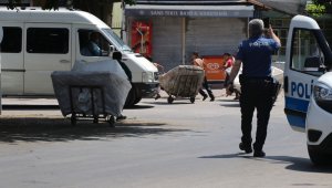 Sulama kanalında serinleyen çocuklara polis engeli