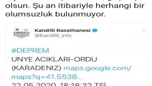 Vali Yavuz'dan deprem açıklaması