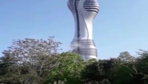 Yeni Çamlıca kulesinde yangın paniği