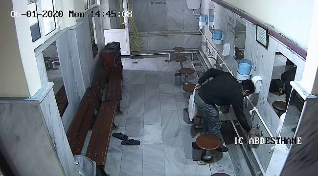 Beykoz'da pes dedirten hırsızlık: Caminin musluklarını saniyeler içinde çaldı