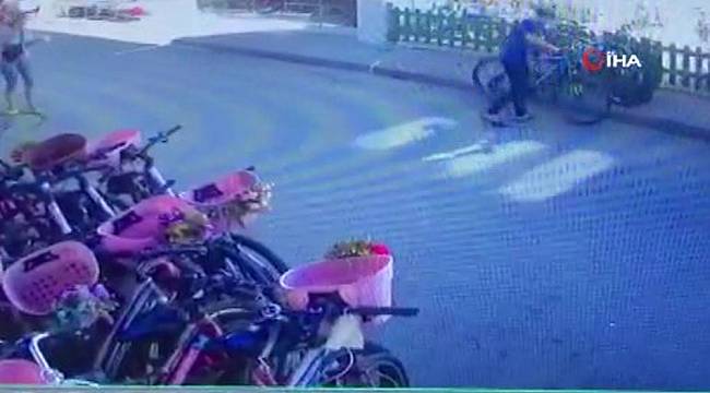 Büyükada'da lüks bisiklet hırsızlığı kamerada