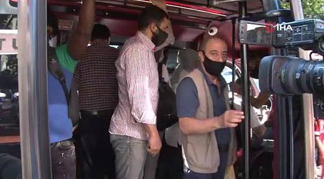 Esenyurt'ta sosyal mesafesiz yolculuk: 12 yerine 30 yolcu çıktı