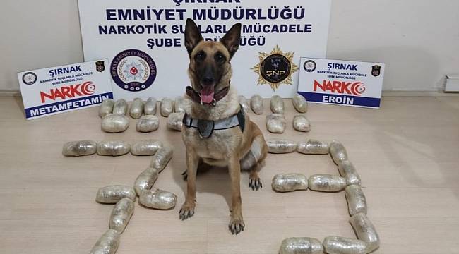 Şırnak'ta 16 kilogram eroin ele geçirildi