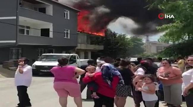 Eyüpsultan'da korkutan yangın: Vatandaşlar sokağa döküldü
