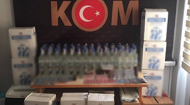 İzmir'de kaçak içki ve cinsel içerikli hap operasyonu