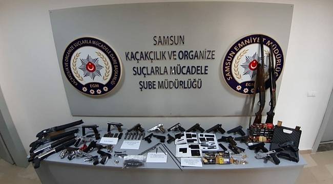 Samsun'da silah kaçakçılığı operasyonu: 24 gözaltı