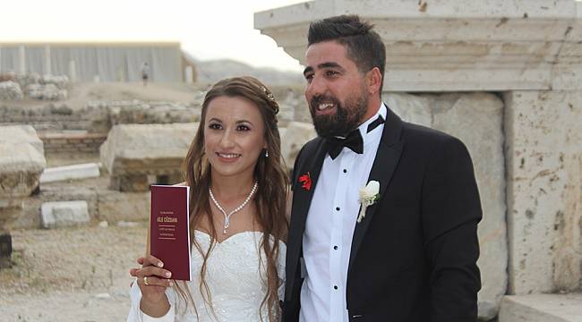 13 asır sonra antik kentte ilk nikah kıyıldı
