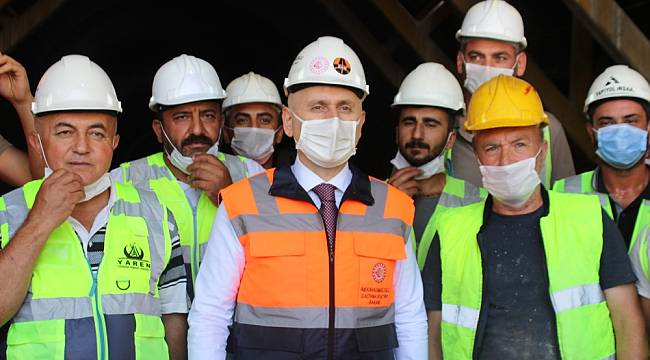 Bakan Karaismailoğlu, Honaz Tünelinde incelemede bulundu