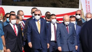 Cumhurbaşkanı Erdoğan Ahlat'taki etkinlik alanına geldi