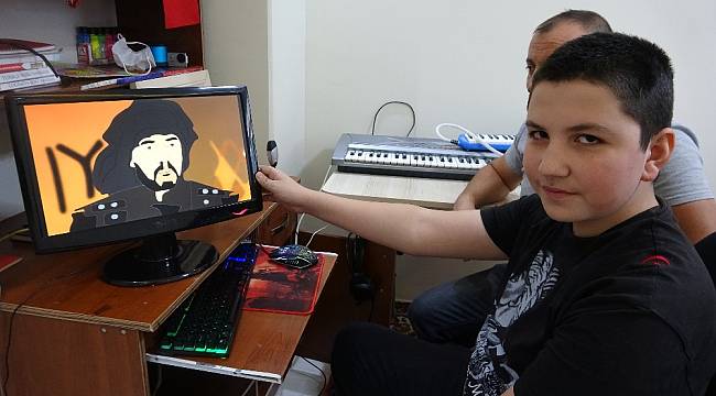13 yaşında, tarihi Türk dizilerini çizgi filme dönüştürüyor