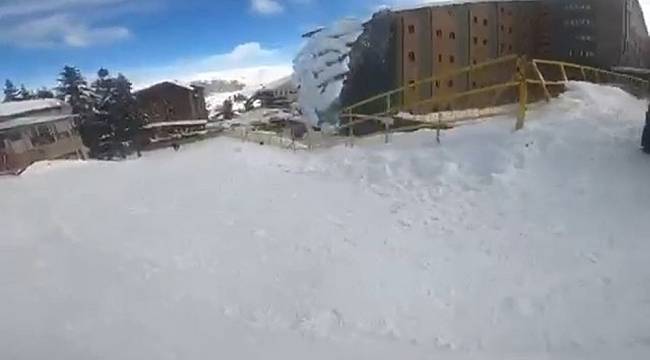 Kayakçılar Uludağ'da tehlikeyi böyle atlattı