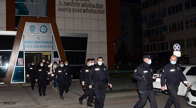 Kocaeli'de aranan 17 şüpheliye polis operasyonu