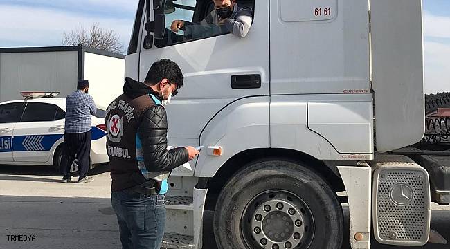 Arnavutköy'de hafriyat kamyonlarına denetim