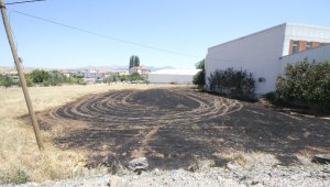 Ekili alanda çıkan yangın silah fabrikasına sıçramadan söndürüldü