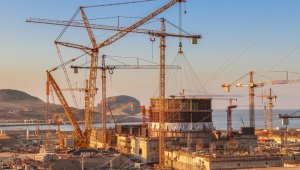 Akkuyu NGS'nin 1'inci güç ünitesinde iç koruma kabuğunun 4. katmanı kuruldu