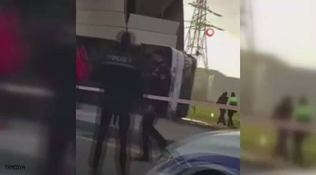 Azerbaycan'da kamyonun çarptığı otobüs devrildi: 5 ölü, 21 yaralı