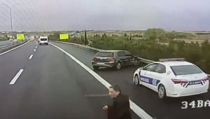 TEM Otoyolunda doktorun hayatını kaybettiği kaza anı kamerada