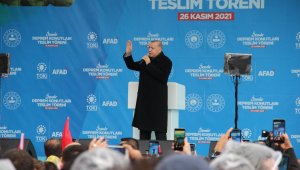 Cumhurbaşkanı Erdoğan deprem konutlarını teslim etti