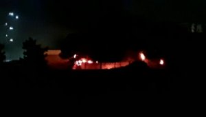 Bakır fabrikası alevlere teslim oldu