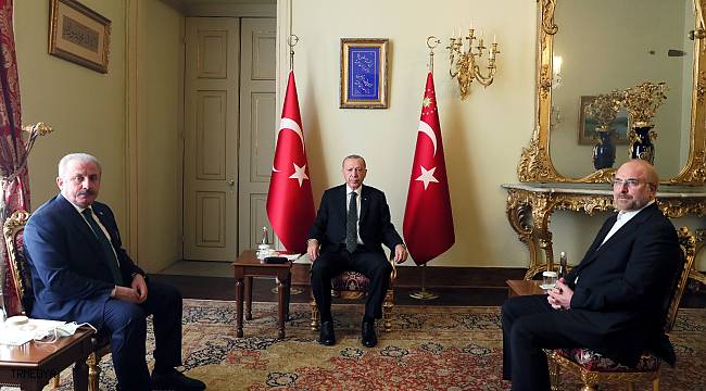 Cumhurbaşkanı Erdoğan, İran Meclis Başkanı Galibaf'ı kabul etti