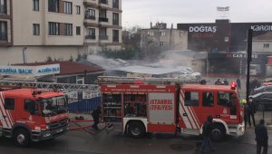 Maltepe'de halı yıkama atölyesinde korkutan yangın