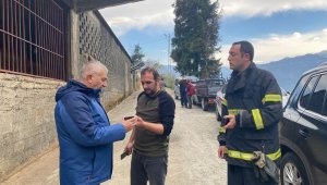 Rize'nin Fındıklı ilçesinde yangın