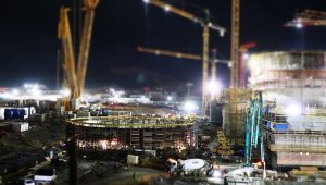 Akkuyu NGS'nin 1'nci güç ünitesine iç koruma kabuğunun 5. katmanı kuruldu