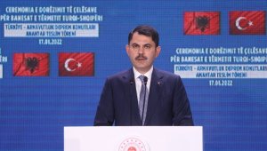 Bakan Kurum: "Arnavutluklu kardeşlerimizin yaralarını sarmak için seferberlik ruhu ile hareket ettik"