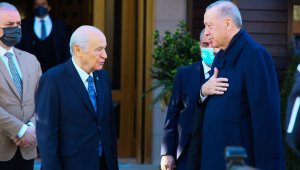 Cumhurbaşkanı Erdoğan ile MHP lideri Bahçeli'nin görüşmesi sona erdi