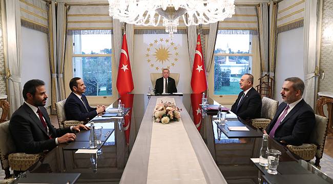 Cumhurbaşkanı Erdoğan Muhammed Bin Abdurrahman Al Sani'yi kabul etti