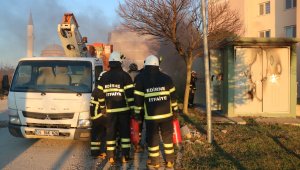 Edirne'de trafo patlaması sonrası yangında göz gözü görmedi