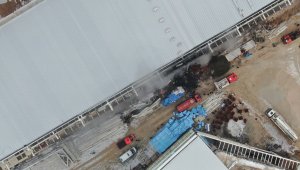 Elazığ'da stadyumdaki yangın söndürüldü