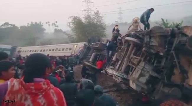 Hindistan'daki tren kazasında can kaybı 9'a yükseldi