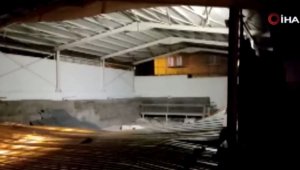 Kahramanmaraş'ta fırtına antik mozaiklerin yüzeyindeki koruma çatıyı kırdı