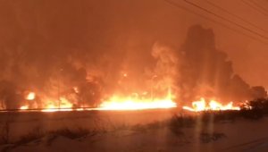 Petrol boru hattındaki yangın büyük ölçüde kontrol altına alındı