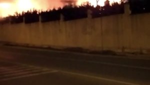 Tuzla'da özel bir vakfa ait misafirhane alev alev yandı