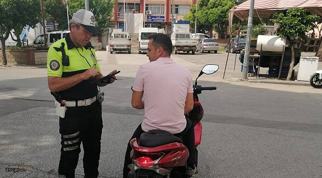 Aydın'daki motosiklet denetimlerinde 37 sürücüye cezai işlem uygulandı