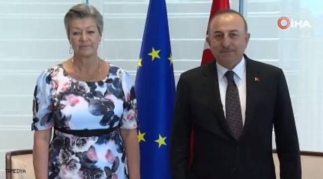 Dışişleri Bakanı Çavuşoğlu, İçişlerinden sorumlu AB Komiseri Johansson ile görüştü
