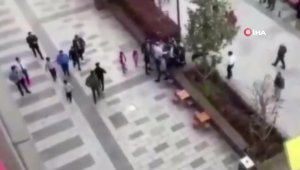 "Telefon" kavgası kamerada