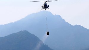 "Marmaris'teki yangına 20 helikopter, 14 amfibik uçak, 220 arazöz ve 2 İHA destek veriyor"